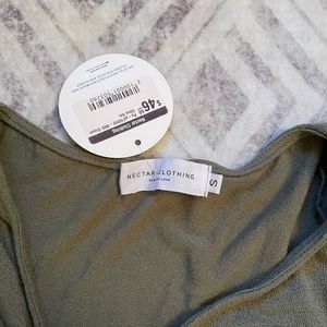 Nectar clothing, size small, sweater dress, green, new with tags